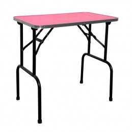 TABLE PLIANTE 120 X 60 CM HAUTEUR 78cm - ROSE - 79.20€ AVEC REMISE PALIER -MZ121BR-AGC-CREATION