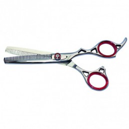 Double edge thinning scissors 17 cm, with finger rest -P100-AGC-CREATION
